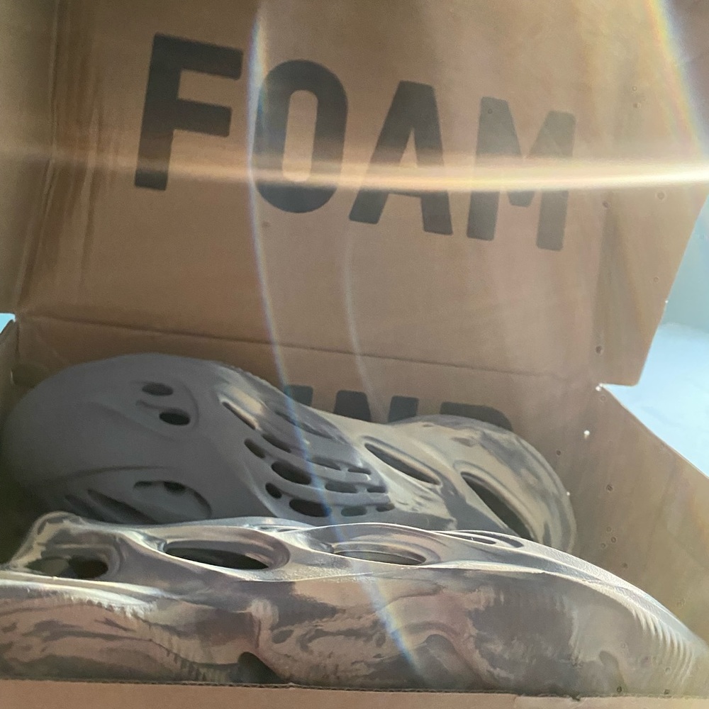 Moon grey foam runners